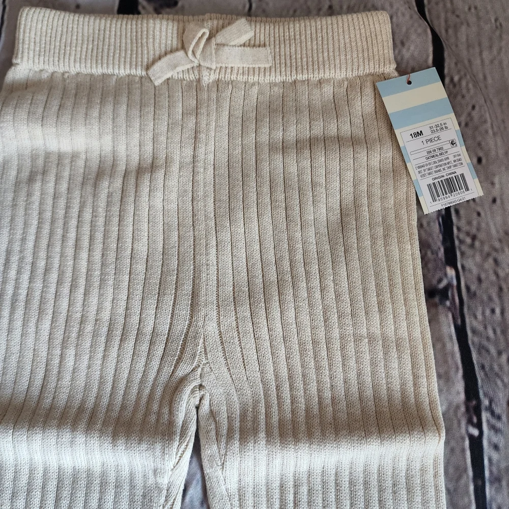 Beige bubble knit baby set cat and Jack 18 months - Picture 8 of 11